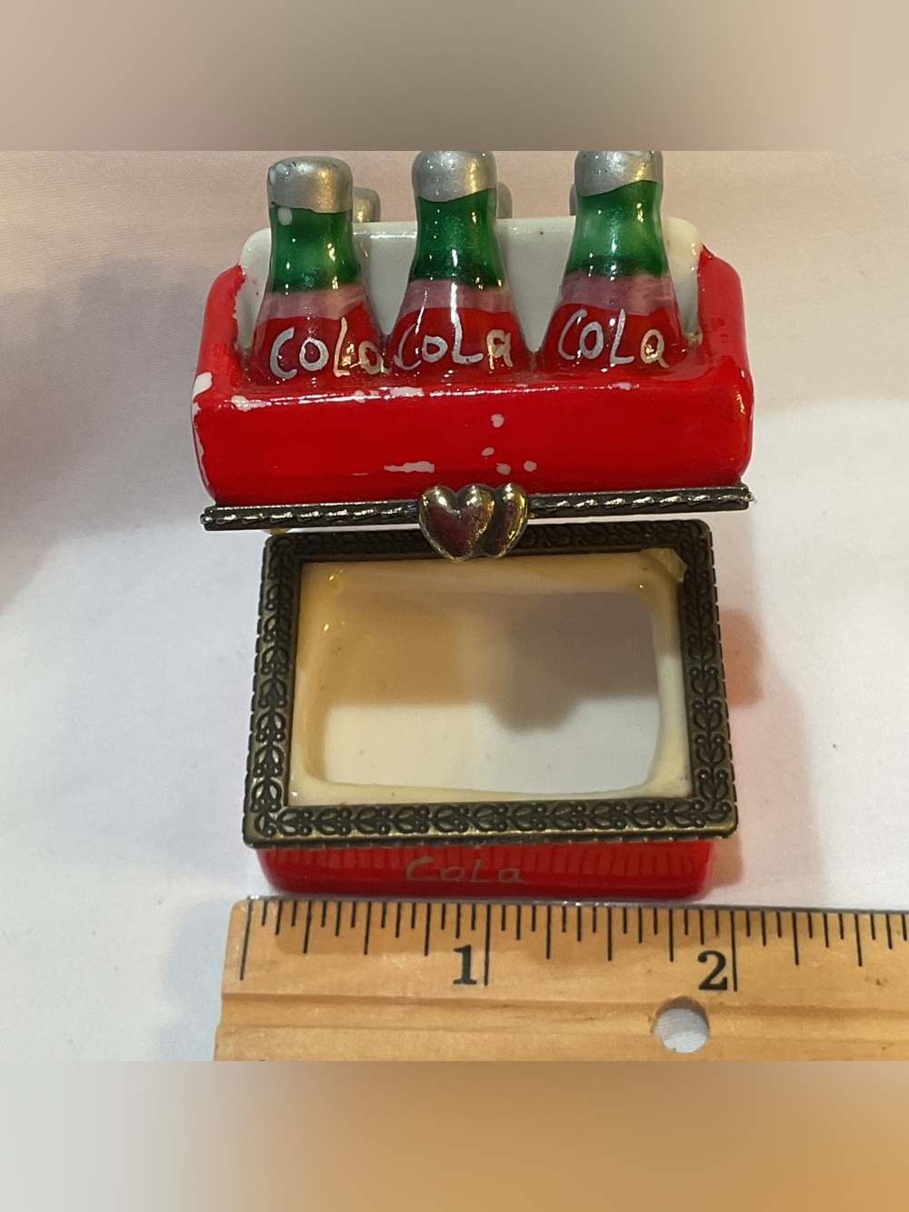 TWO Mini Ceramic Keepsake Boxes-Cola & Tea Set - Picture 6 of 9